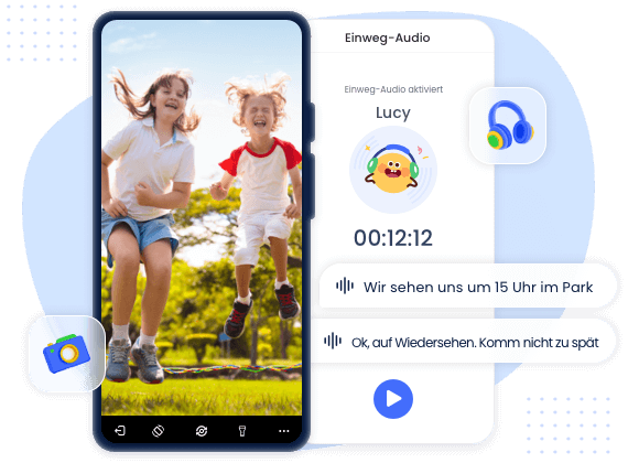 Live-Überwachung der Umgebung der Kinder