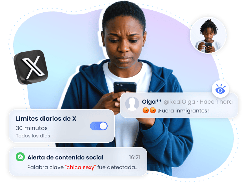configurar controles parentales en X para niños