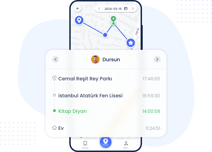 Rota Boyunca Her Dönüşü ve Durağı Kontrol Edin