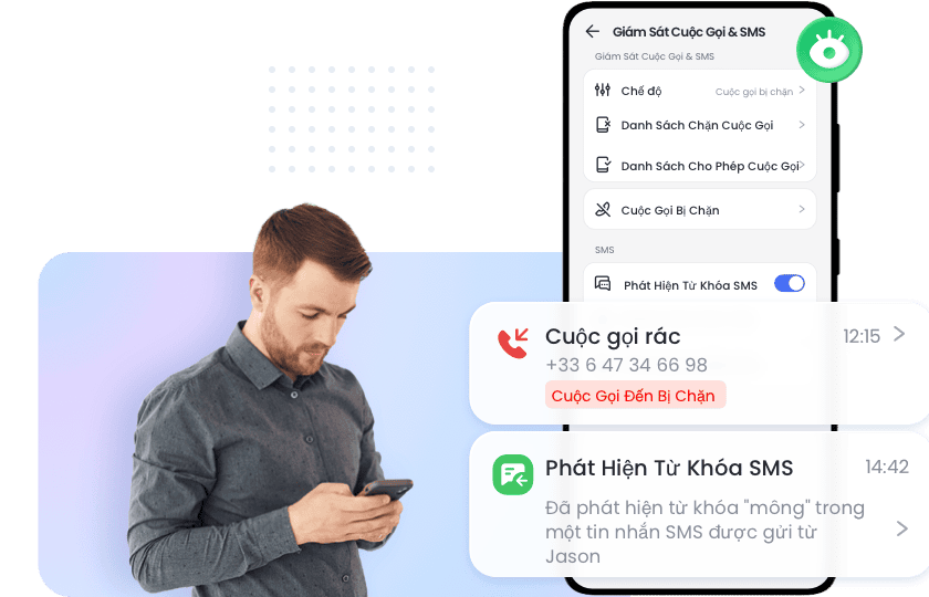 Giám sát cuộc gọi & SMS để an toàn giao tiếp