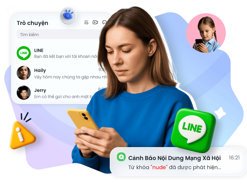 Phụ huynh kiểm soát trên LINE