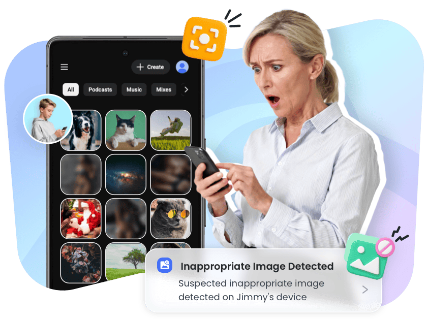 Use AirDroid Parental Control to detect inappropriate images