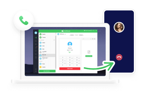 AirDroid Personal calling management-remotely make phone calls on PC 
