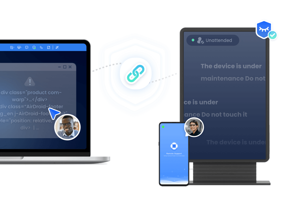 Remote support for attended and unattended devices