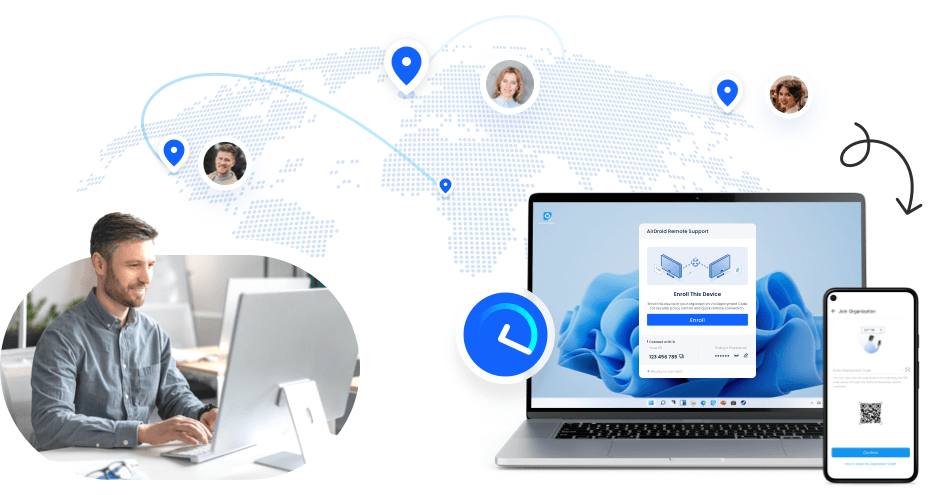 AirDroid remote support помогает ИТ-специалистам сократить время технической поддержки